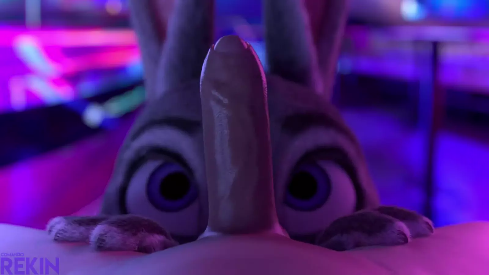 A inside shaggy character murmuring in pleasure during vaginal insertion